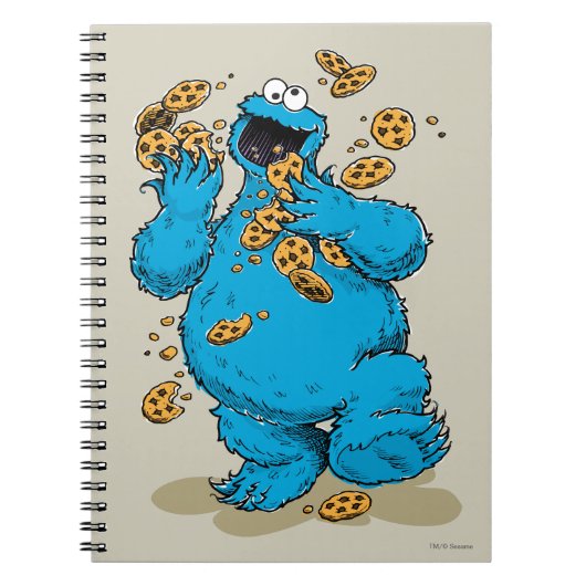 Cookie Monster Crazy Cookies Notizblock (Vorderseite)