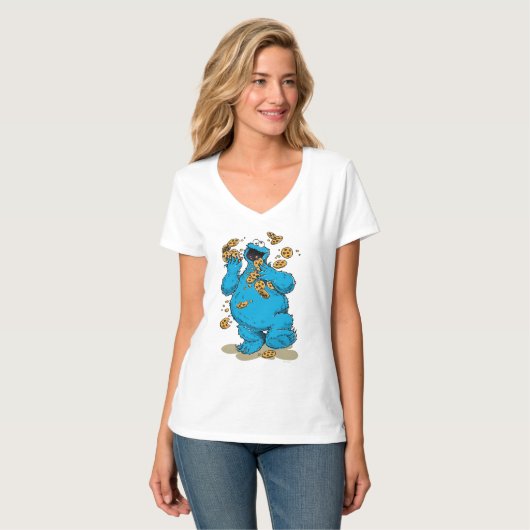 Cookie Monster Crazy Cookies T-Shirt (Vorderseite Vollansicht)