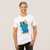 Cookie Monster Crazy Cookies Tri-Blend Shirt (Vorderseite voll)