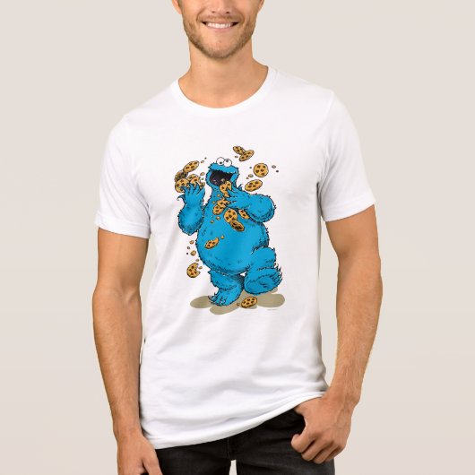 Cookie Monster Crazy Cookies Tri-Blend Shirt (Vorderseite)
