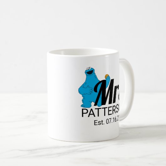 Cookie Monster Custom Couple's Tasse (VorderseiteRechts)