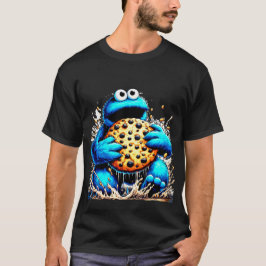 Cookie-Monster, der einen Riesenschokoladenchip li T-Shirt