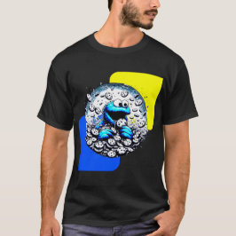 Cookie-Monster, der einen Riesenschokoladenchip li T-Shirt