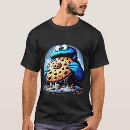 Cookie-Monster, der einen Riesenschokoladenchip li T-Shirt