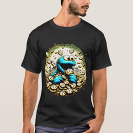 Cookie-Monster, der einen Riesenschokoladenchip li T-Shirt
