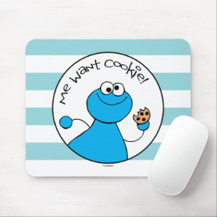 Cookie Monster Doodley Graphic Mousepad
