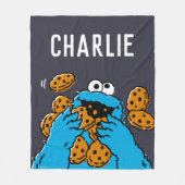 Cookie Monster Eating All the Cookies Fleecedecke (Vorderseite)
