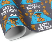 Cookie Monster Eating All the Cookies Geschenkpapier (Rolleneckpunkt)