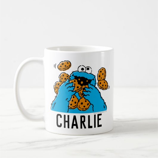 Cookie Monster Eating All the Cookies Kaffeetasse (Links)