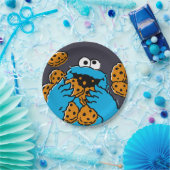 Cookie Monster Eating All the Cookies Pappteller (Party)