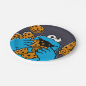 Cookie Monster Eating All the Cookies Pappteller (Schrägansicht)