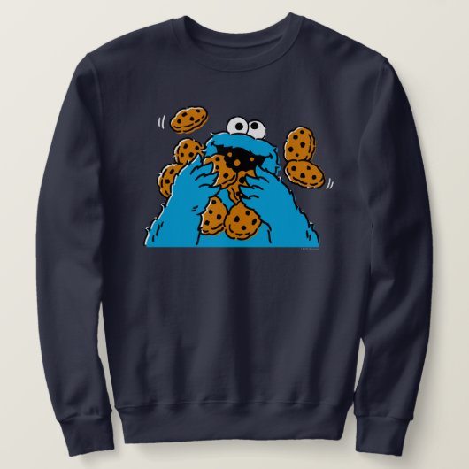Cookie Monster Eating All the Cookies Sweatshirt (Design vorne)