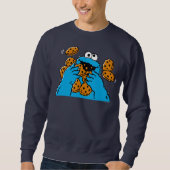 Cookie Monster Eating All the Cookies Sweatshirt (Vorderseite)