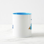 Cookie Monster Eating Cookies Name & Monogram L Tasse (Zentrum)