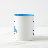 Cookie Monster Eating Cookies Name & Monogram M Tasse (Zentrum)