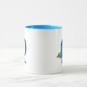 Cookie Monster Eating Cookies Name & Monogram O Tasse (Zentrum)