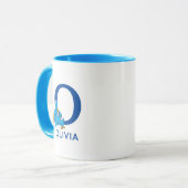 Cookie Monster Eating Cookies Name & Monogram O Tasse (Vorderseite Links)