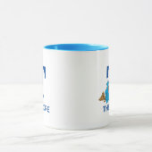 Cookie Monster Eating Cookies Name & Monogram T Tasse (Zentrum)