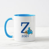 Cookie Monster Eating Cookies Name & Monogram Z Tasse (Links)