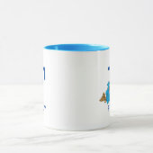 Cookie Monster Eating Cookies Name & Monogramm F Tasse (Zentrum)