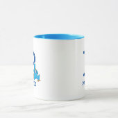 Cookie Monster Eating Cookies Name & Monogramm P Tasse (Zentrum)