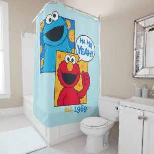 Cookie Monster & Elmo Ha Ha Yeah Duschvorhang