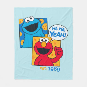Cookie Monster & Elmo Ha Ha Yeah Fleecedecke