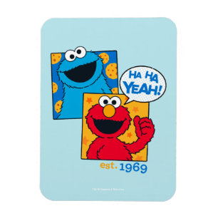 Cookie Monster & Elmo Ha Ha Yeah Magnet