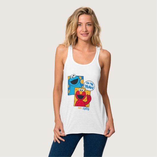 Cookie Monster & Elmo | Ha Ha Yeah Tank Top (Vorderseite Vollansicht)