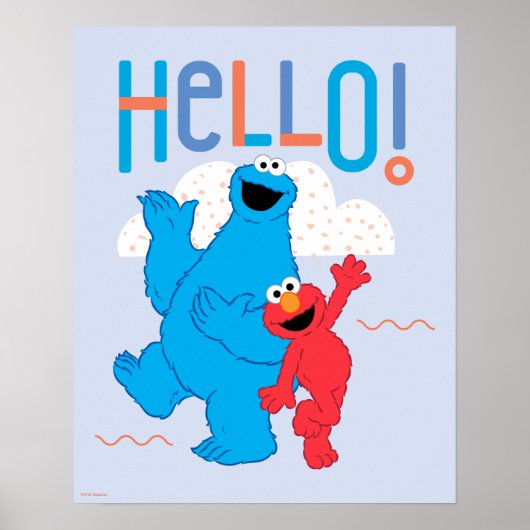 Cookie Monster & Elmo Hallo! Poster (Vorne)