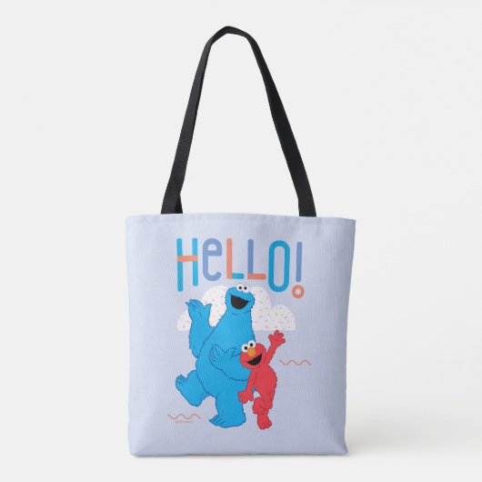 Cookie Monster & Elmo Hallo! Tasche (Rückseite)
