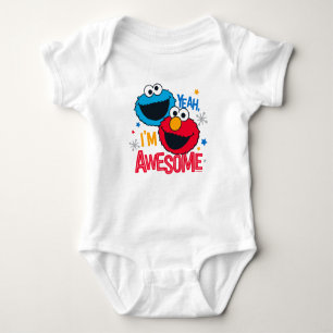 Cookie Monster & Elmo Ja, ich bin großartig Baby Strampler