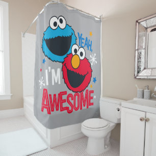 Cookie Monster & Elmo Ja, ich bin Phantastisch Duschvorhang