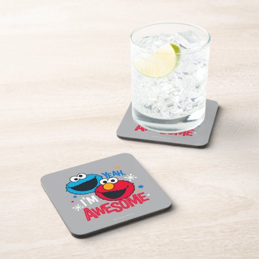 Cookie Monster & Elmo | Ja, ich bin Phantastisch Untersetzer (Rechte Seite)