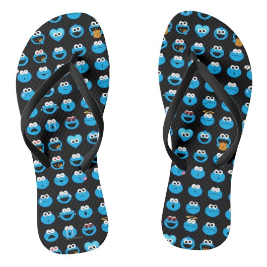 Cookie Monster Emoji Pattern Badesandalen (Fußbett)