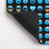 Cookie Monster Emoji Pattern Mousepad (Ecke)