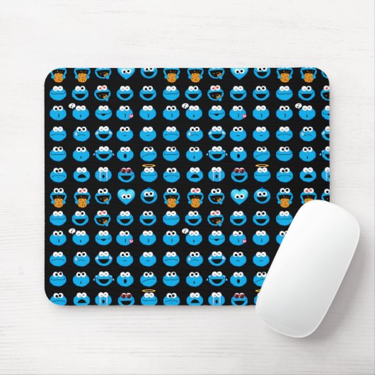 Cookie Monster Emoji Pattern Mousepad (Mit Mouse)