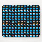 Cookie Monster Emoji Pattern Mousepad (Vorne)