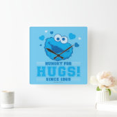 Cookie-Monster erschüttert Quadratische Wanduhr (Zuhause)