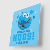 Cookie-Monster erschüttert Quadratische Wanduhr (Winkel)