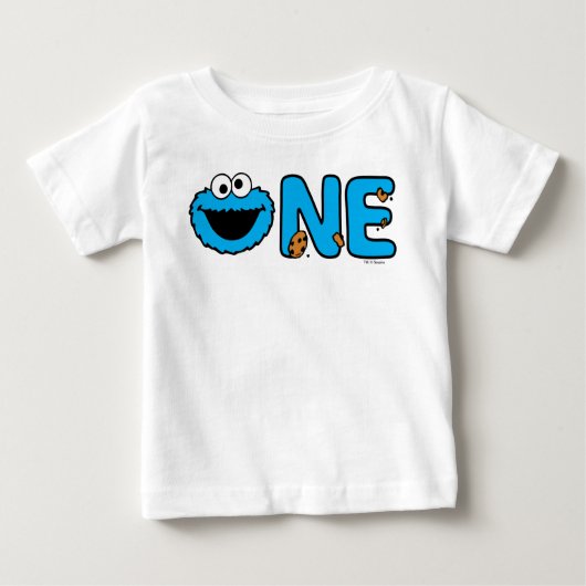 Cookie Monster Erster Geburtstag Baby T-shirt (Vorderseite)