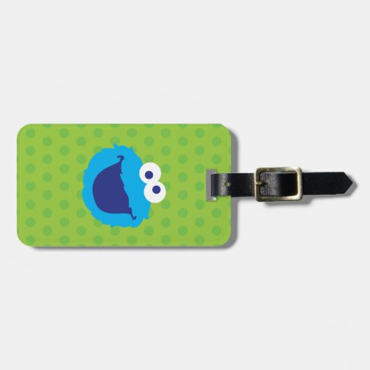 Cookie Monster Face 2 Gepäckanhänger (Vorderseite horizontal)