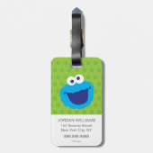 Cookie Monster Face 2 Gepäckanhänger (Rückseite vertikal)