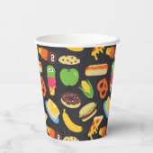 Cookie Monster Feinschmecker LKW-Halbpension Pappbecher (Rückseite)