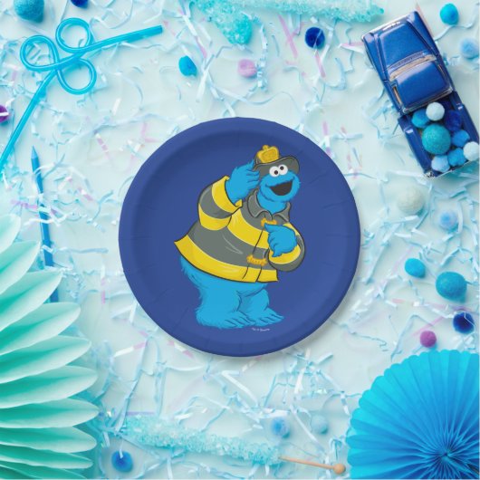 Cookie Monster | Fireman Costume Pappteller (Party)
