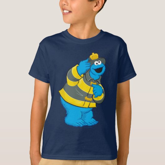 Cookie Monster | Fireman Costume T-Shirt (Vorderseite)