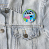 Cookie Monster Food Truck Birthday Boy Button (Beispiel)