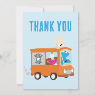 Cookie Monster Food Truck Geburtstagsgeschenk Dankeskarte