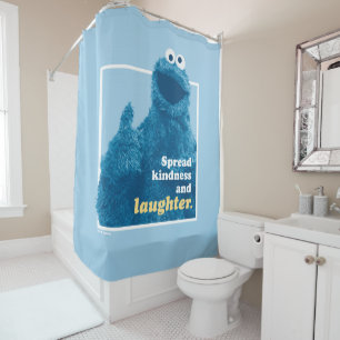 Cookie Monster Freude und Lachen verbreiten Duschvorhang