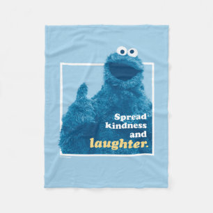Cookie Monster Freude und Lachen verbreiten Fleecedecke